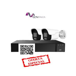 2 Camaras bala Exterior 2MP +  4CH Full HD