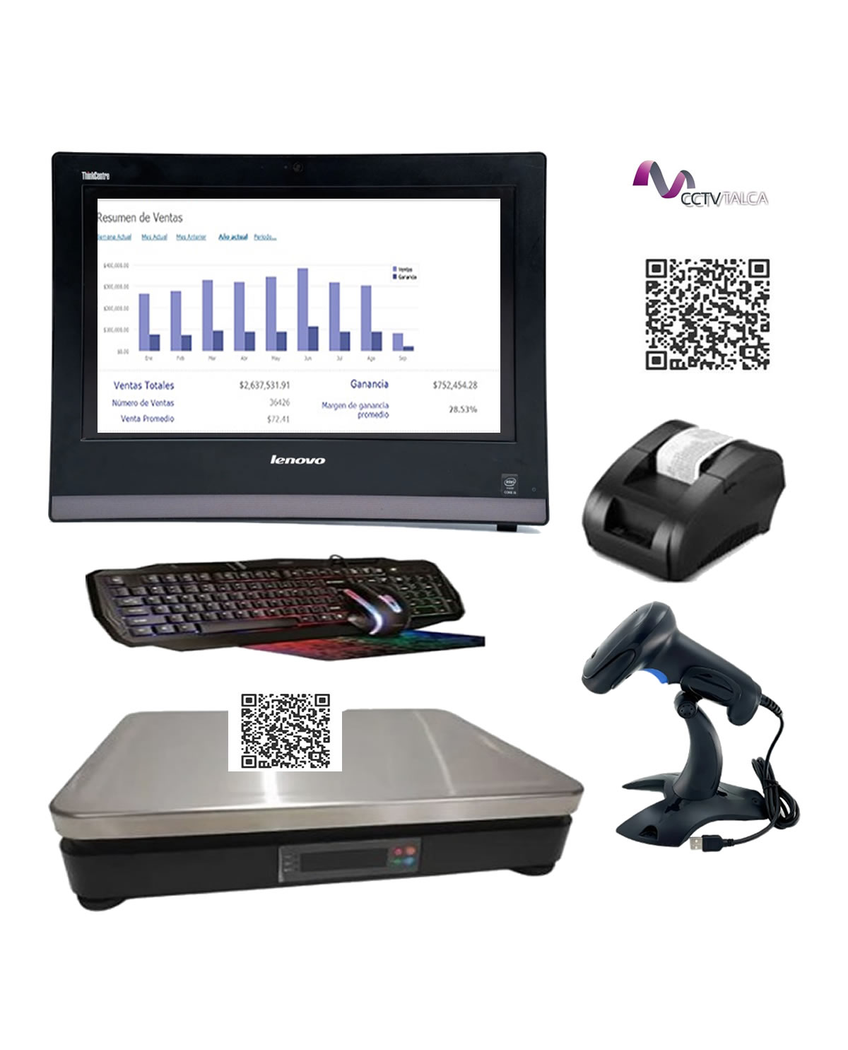 PUNTO DE VENTA CON BALAZA INTEGRADA +Lenovo ThinkCentre i5